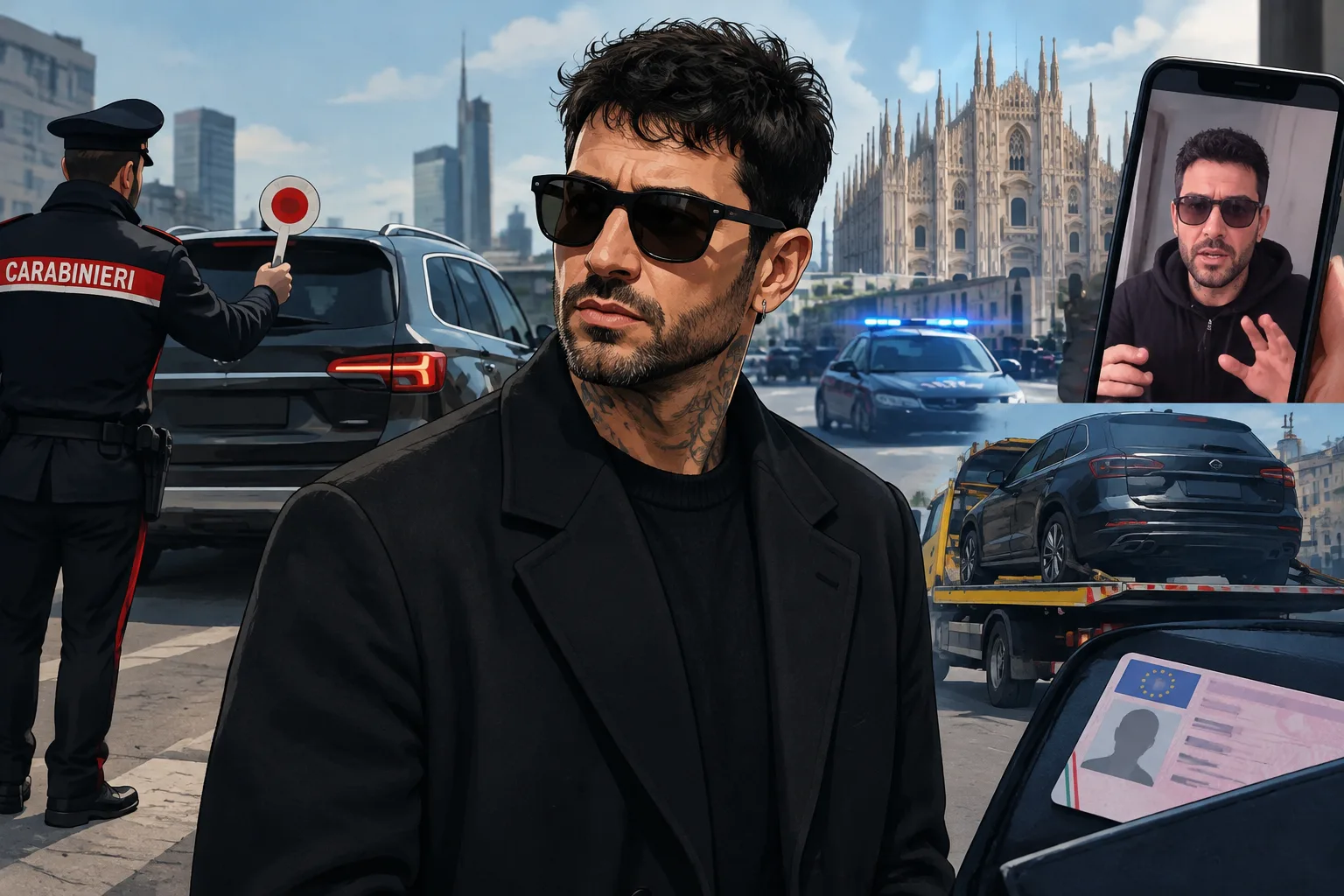Fabrizio Corona denunciato a Milano: non si sarebbe fermato all'alt, pubblica un video su Telegram
