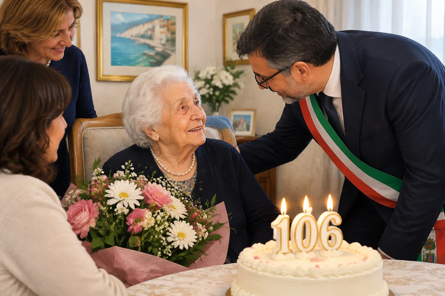 A Bari la signora Maria Stramaglia raggiunge i 106 anni: il sindaco Leccese le porge gli auguri