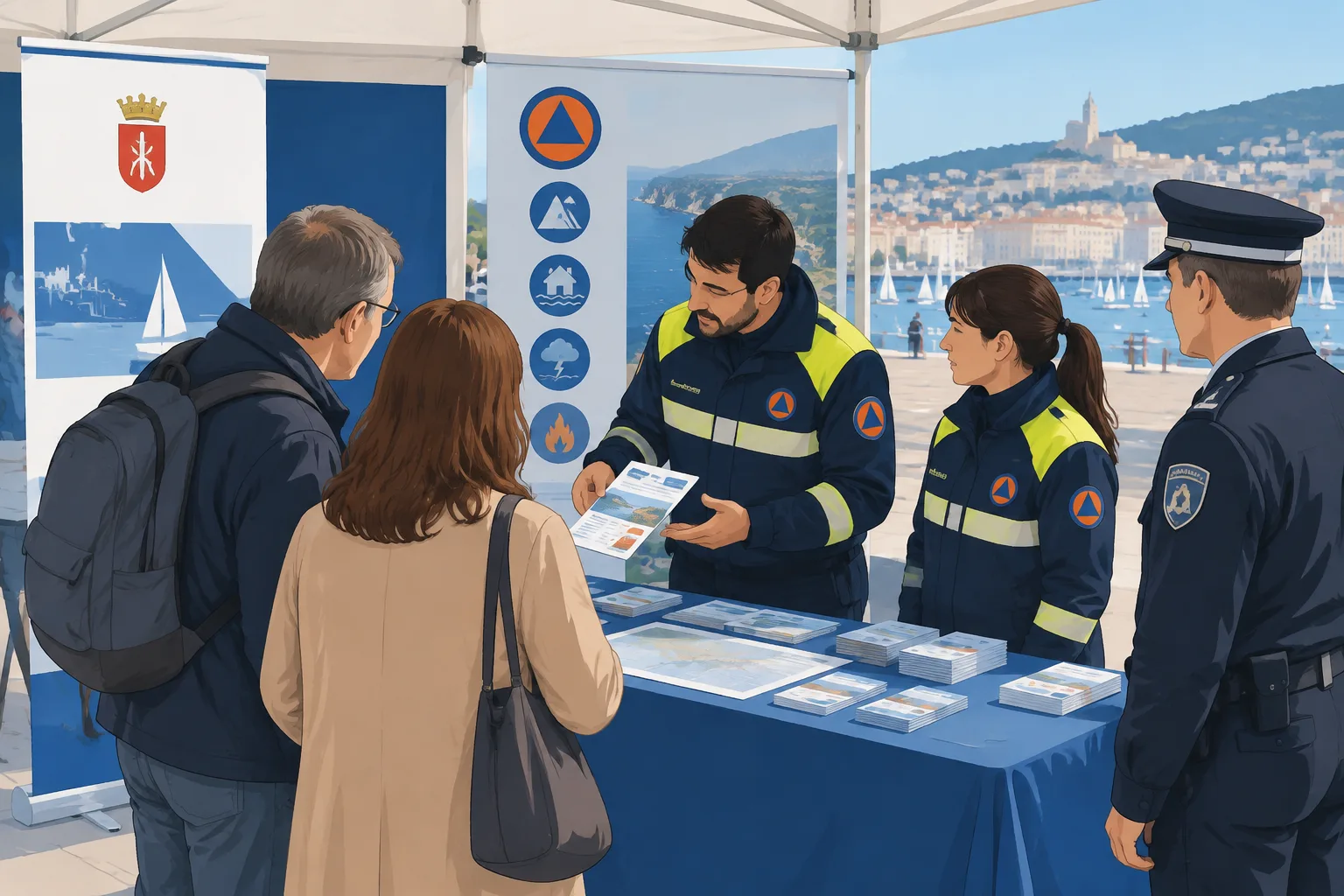 Volontari della Protezione Civile al Villaggio Barcolana per incontri con i cittadini