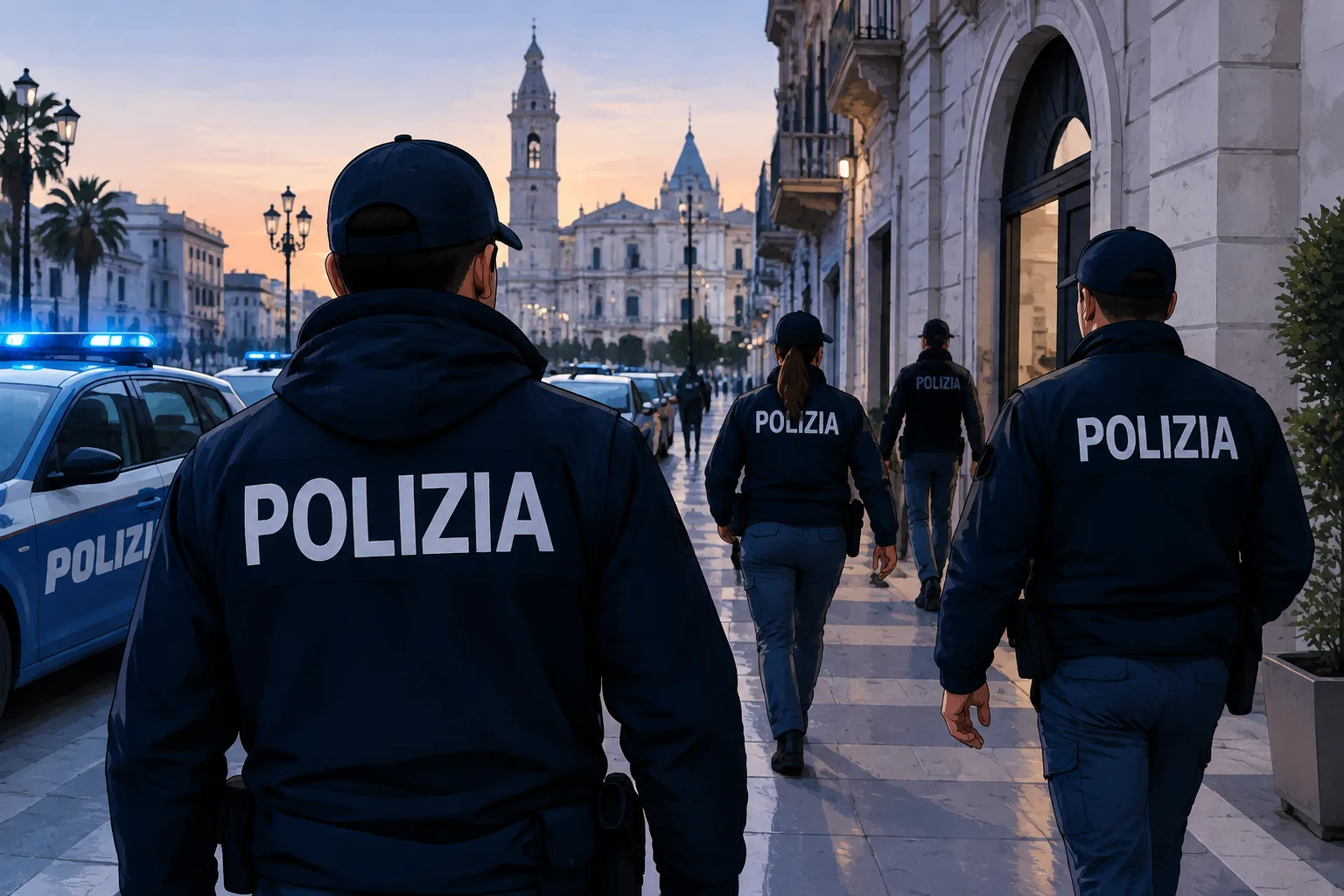 Blitz all'alba a Bari: indagine su un gruppo di giovani che avrebbero pianificato saccheggi nel centro