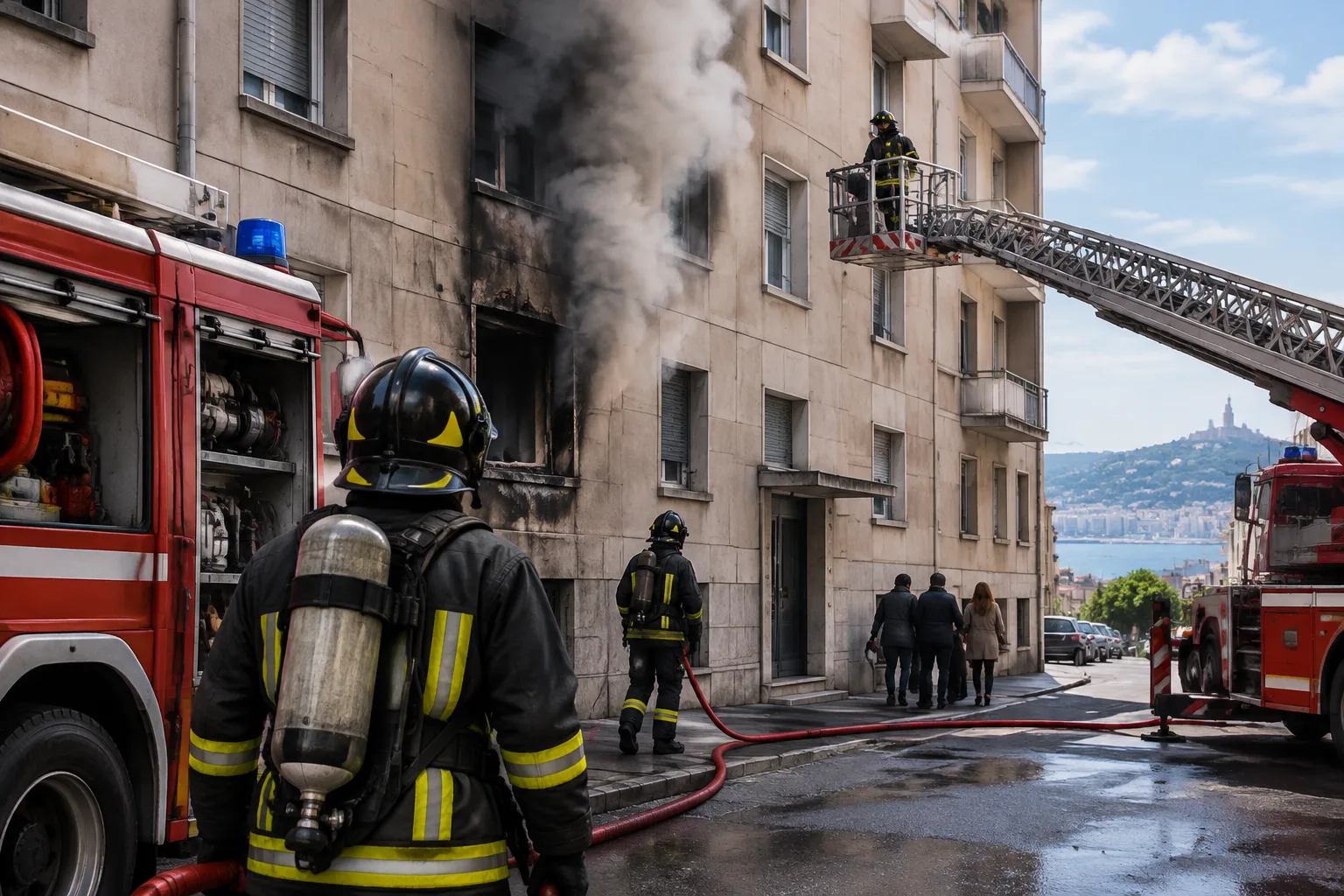 Incendio in un appartamento di via Santi: vigili del fuoco in azione per bonifica e messa in sicurezza