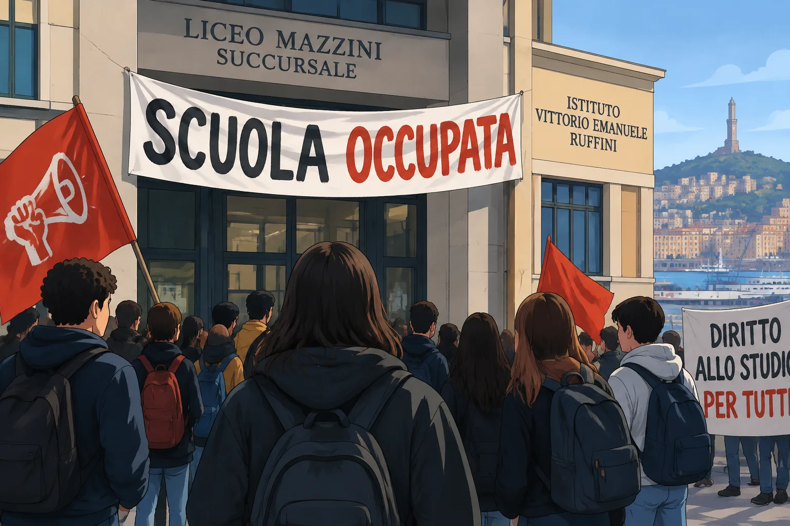 A Genova due nuove occupazioni: succursale del Mazzini e l'Istituto Ruffini in mobilitazione verso il 30 ottobre