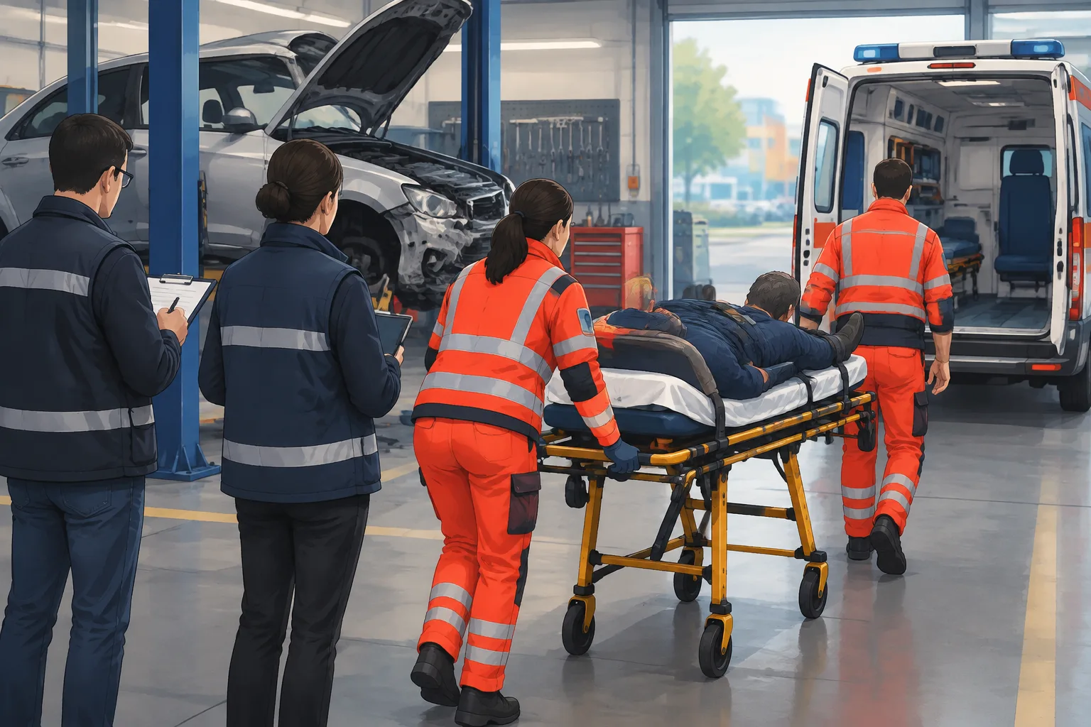 Operaio 52enne trasportato a Careggi in codice rosso dopo infortunio in carrozzeria a Prato