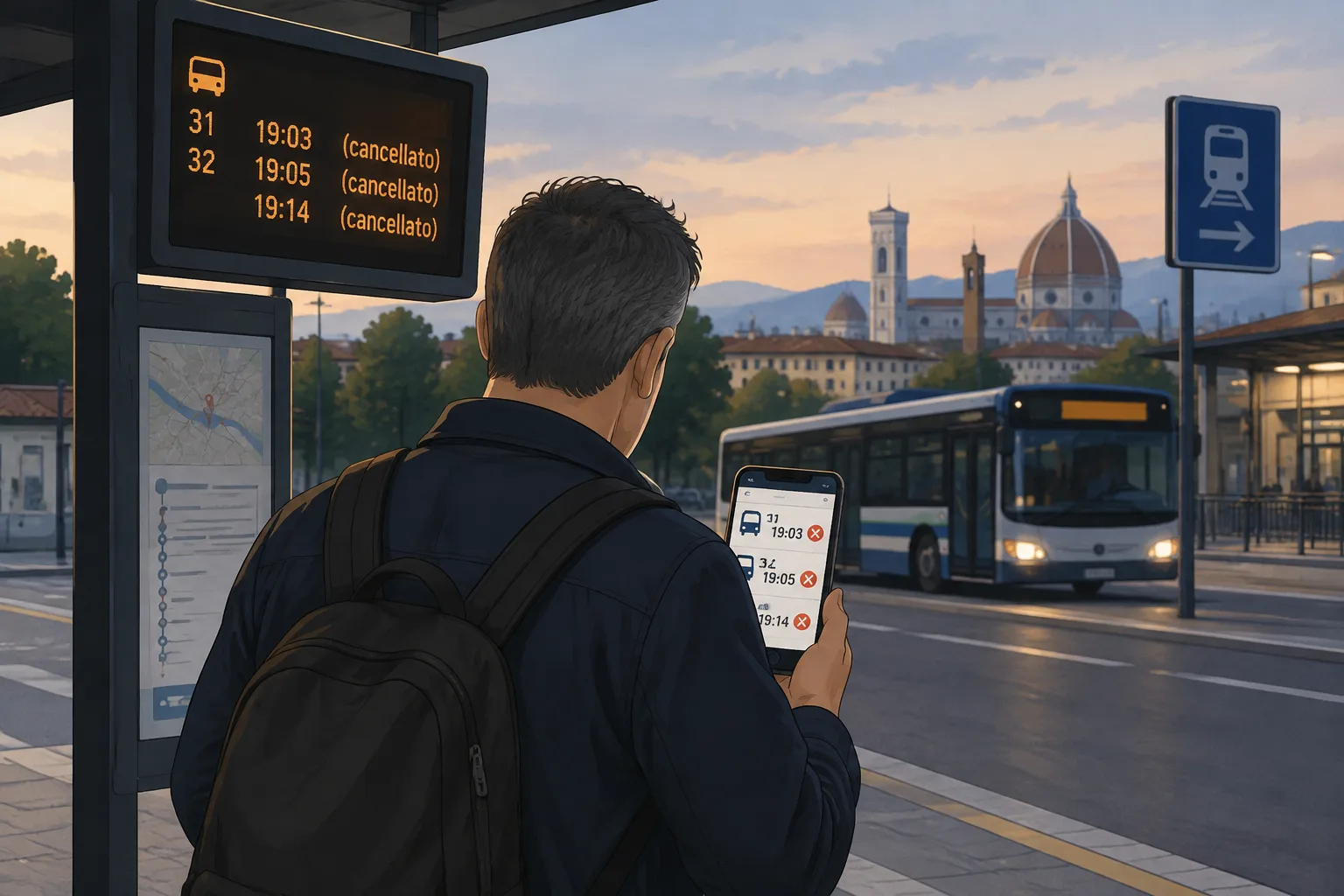 Autolinee Toscane, passeggero perde il treno dopo corse segnalate ma non effettuate a Grassina