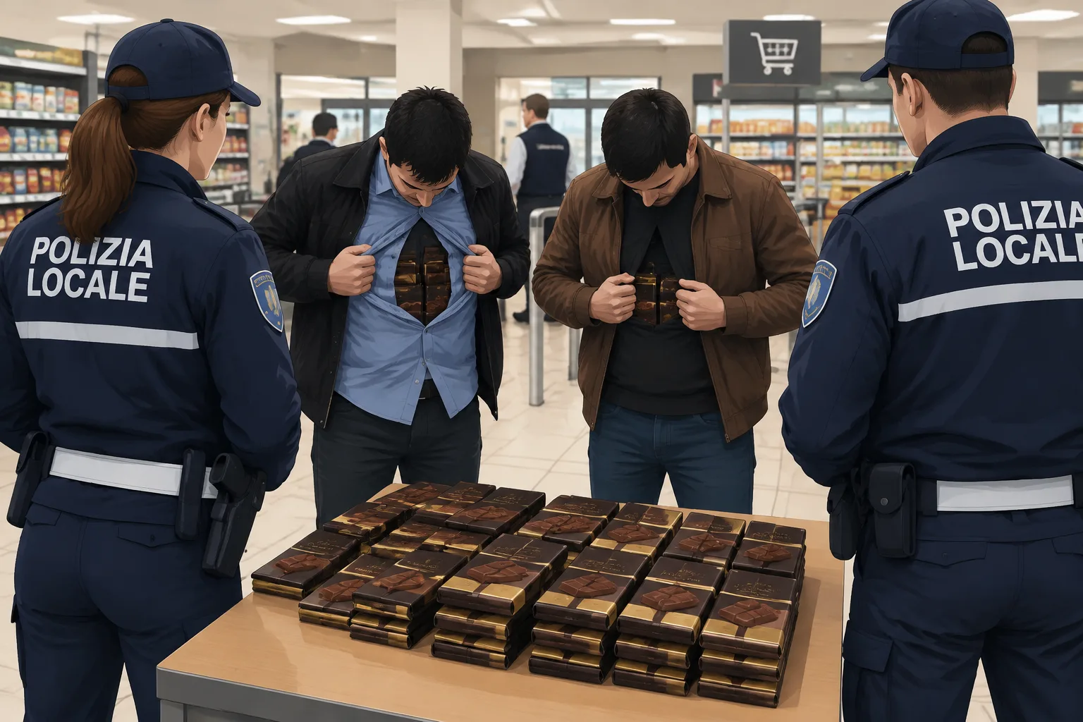 A Roè Volciano fermati con novanta confezioni di cioccolato: denunciati due uomini