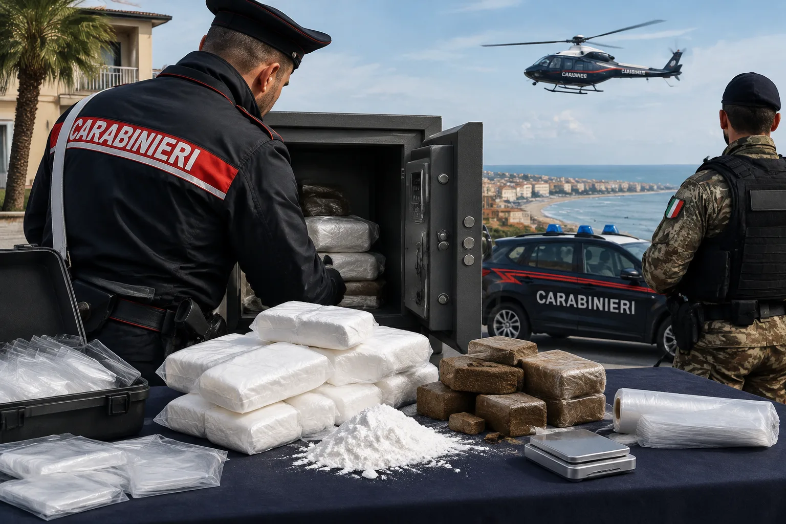 Operazione a Ostia e Acilia: droga nascosta in una cassaforte, sei arresti