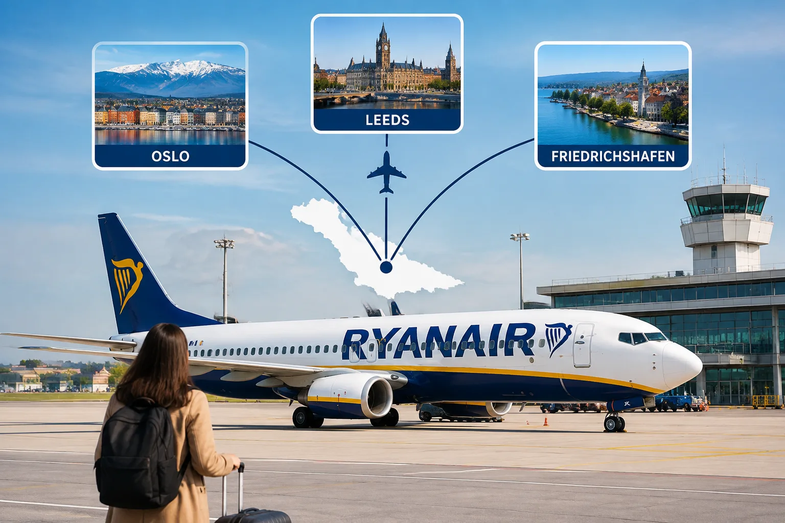Ryanair annuncia da Bari tre nuove rotte per l'estate 2027: Oslo, Leeds e Friedrichshafen