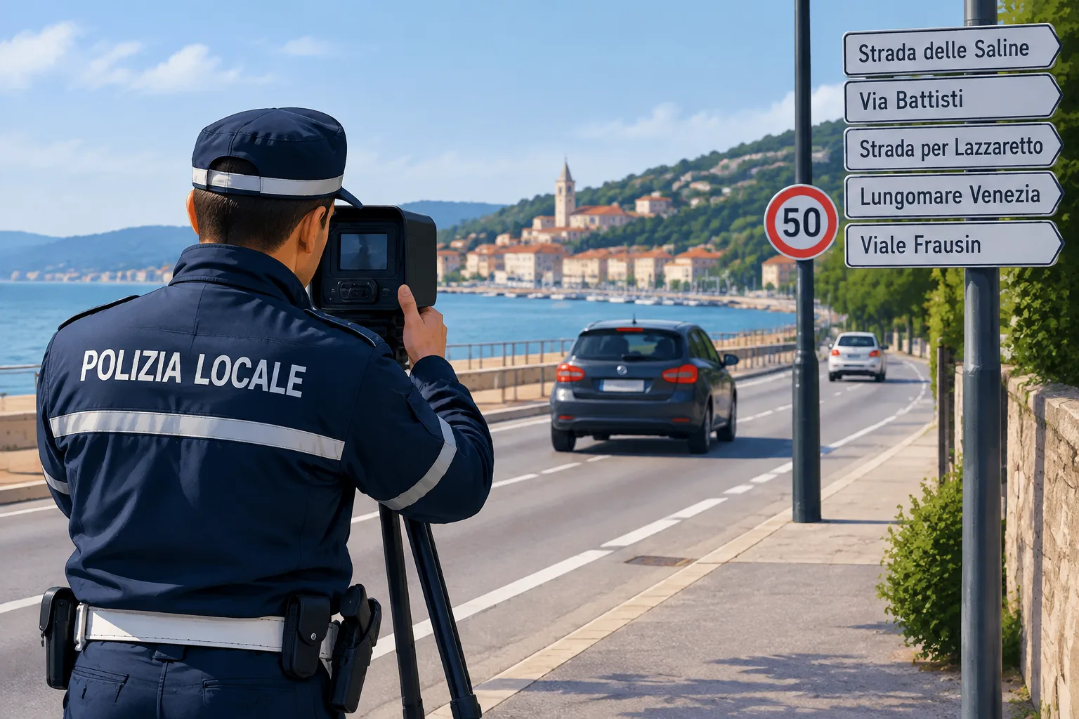 Muggia, controlli della velocità in programma dal 5 all’11 ottobre