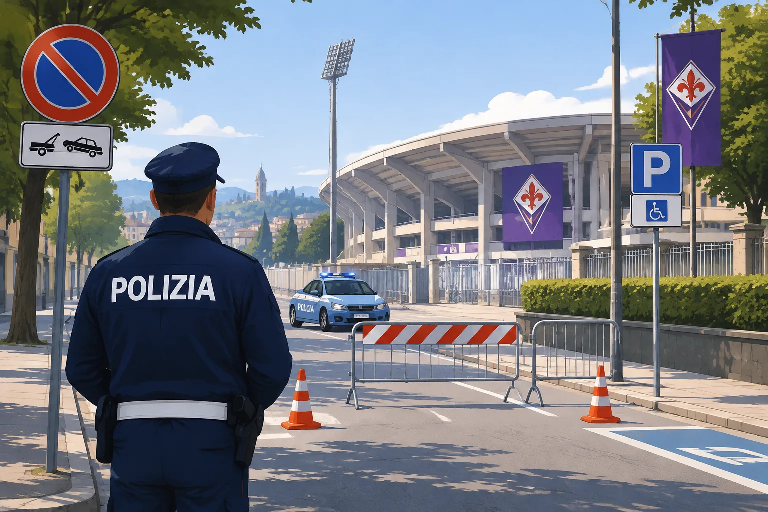 Fiorentina-Como al Franchi: divieti di sosta e limitazioni al traffico domenica 18 ottobre