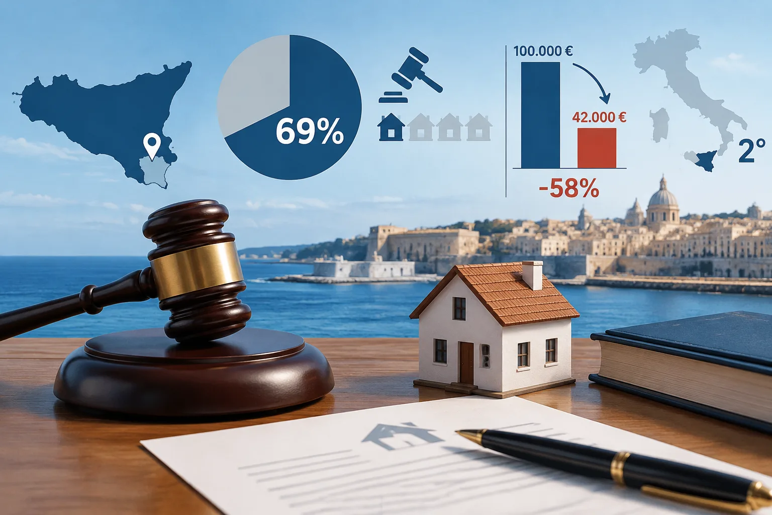 Aste giudiziarie: nel Siracusano il 69% delle vendite del III trimestre 2026 va deserto
