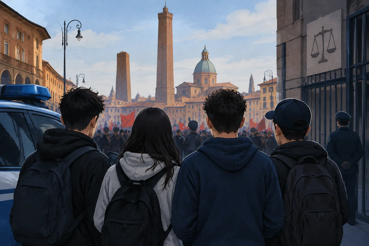 Convalidati gli arresti dei quattro minorenni coinvolti negli scontri a Bologna: misure cautelari differenziate