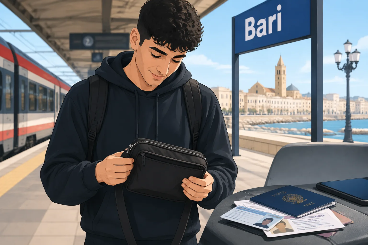Ritrovato a Bari il borsello smarrito dallo studente palestinese: dentro i documenti per la famiglia a Gaza