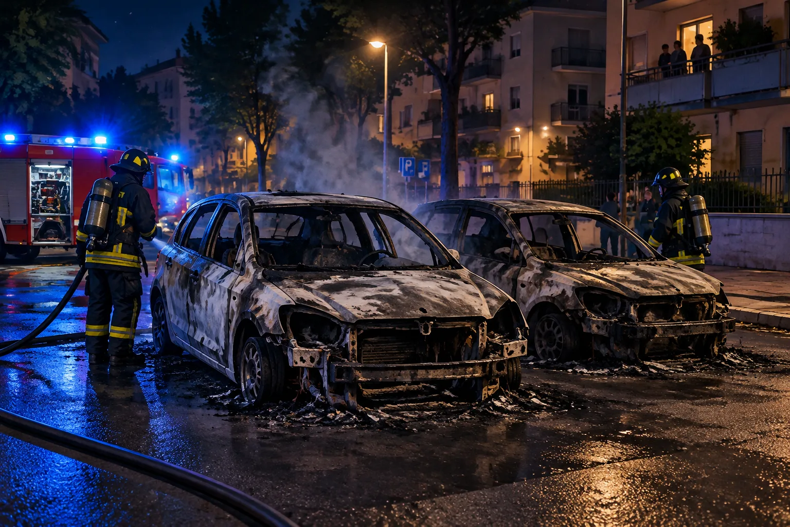 Nuovo rogo notturno a Monteverde: due auto distrutte in piazza Carlo Forlanini