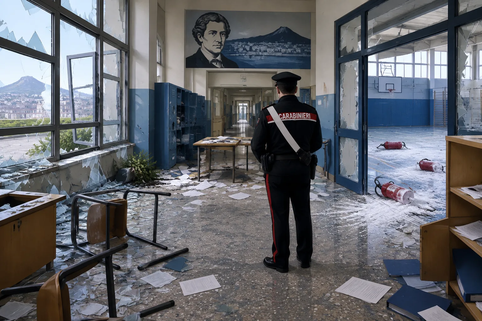Raid vandalico al liceo Mazzini del Vomero: danni stimati fino a 40mila euro