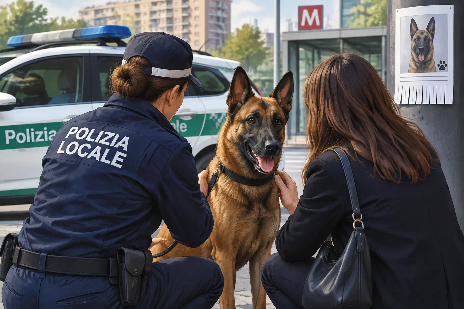 Niguarda: trovano un pastore belga e chiedono 1.000 euro, due persone denunciate