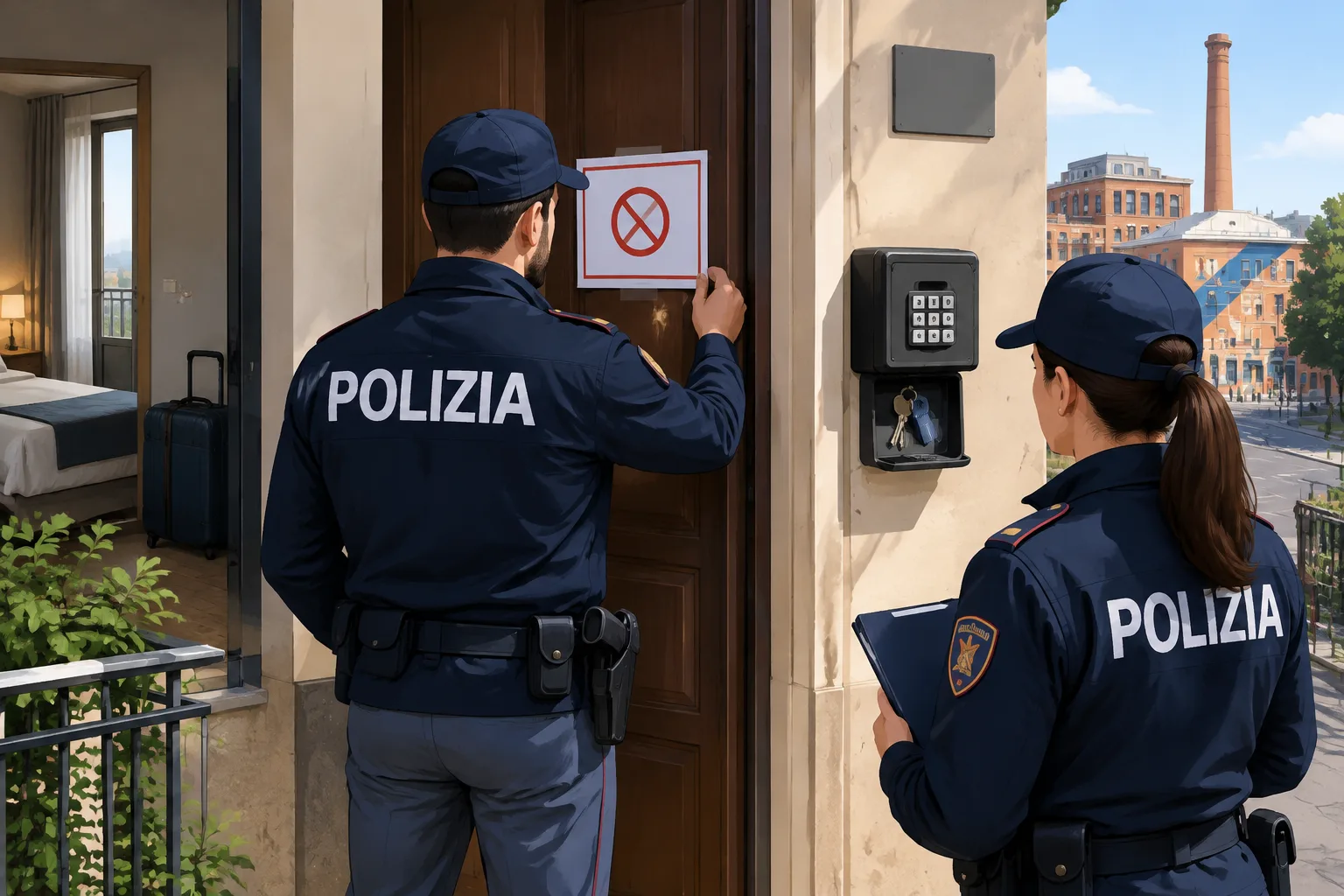 Ostiense, due strutture chiuse per affitti in stanze e self check‑in non autorizzati