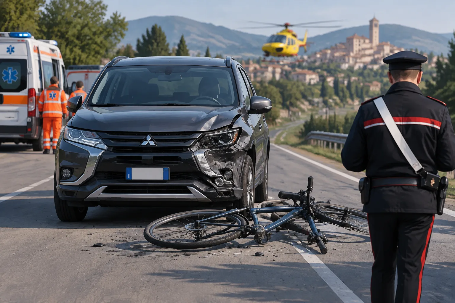 Incidente mortale a Figline Valdarno: muore un uomo di 63 anni in uno scontro auto‑bici