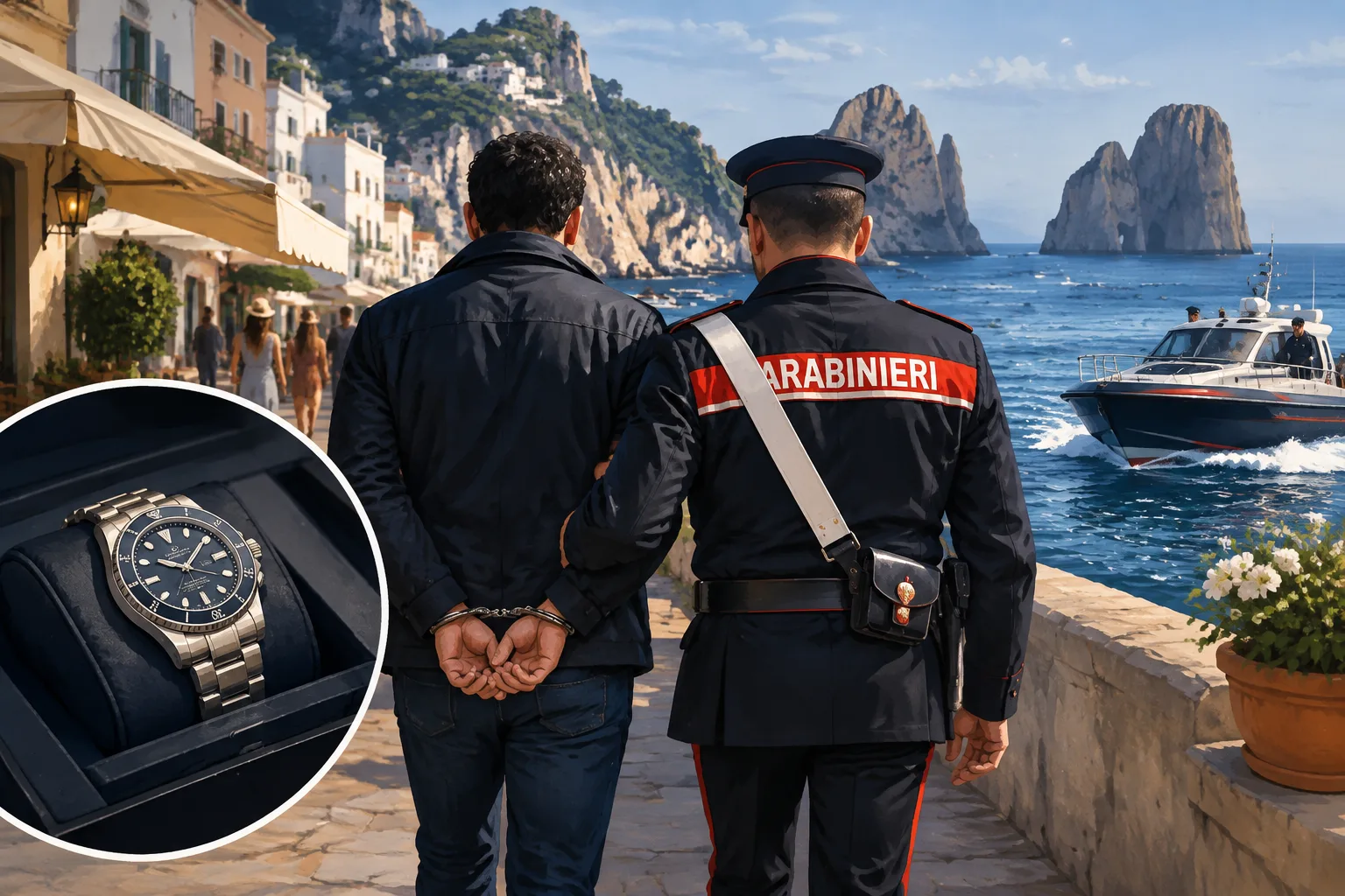 Rapina all'orologio da 250mila euro a Capri: in carcere un secondo indagato
