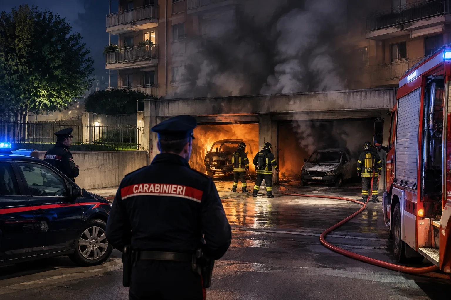 Cinecittà, quattro box in fiamme in viale Bruno Pelizzi: evacuati circa 30 residenti
