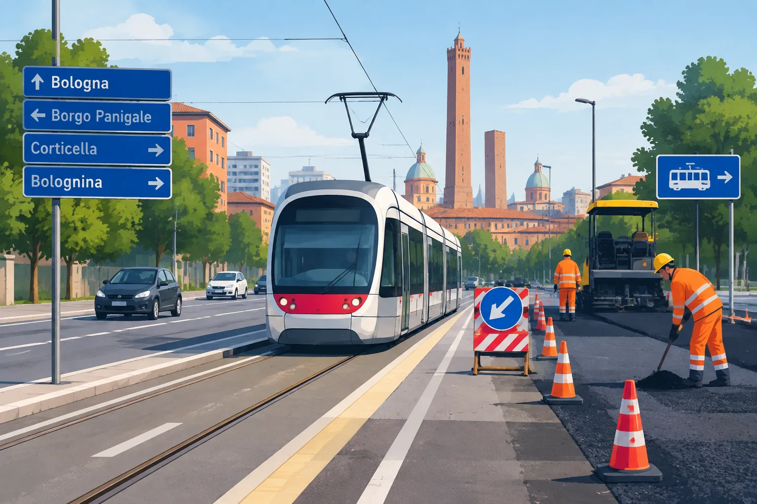 Tram: cambiano gli assetti della viabilità in Bolognina, Corticella e Borgo Panigale