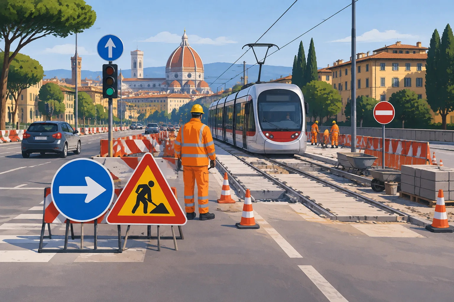 Tramvia per Bagno a Ripoli: nuove modifiche alla viabilità a Firenze da lunedì 19 ottobre
