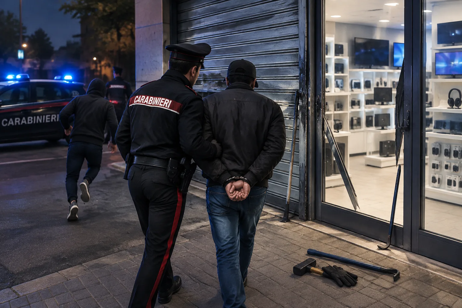 Sventato tentativo di spaccata in un negozio di elettronica a Pioltello: un arresto
