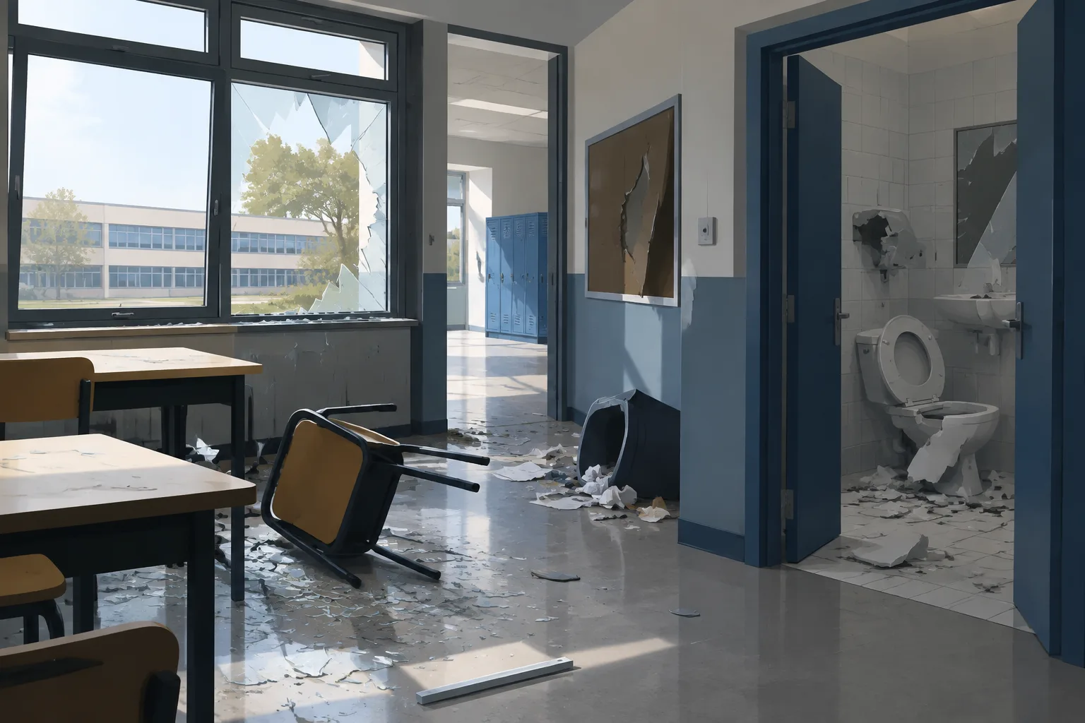 Danni durante un’occupazione all’Istituto Italo Calvino di Rozzano: Città Metropolitana condanna gli atti vandalici
