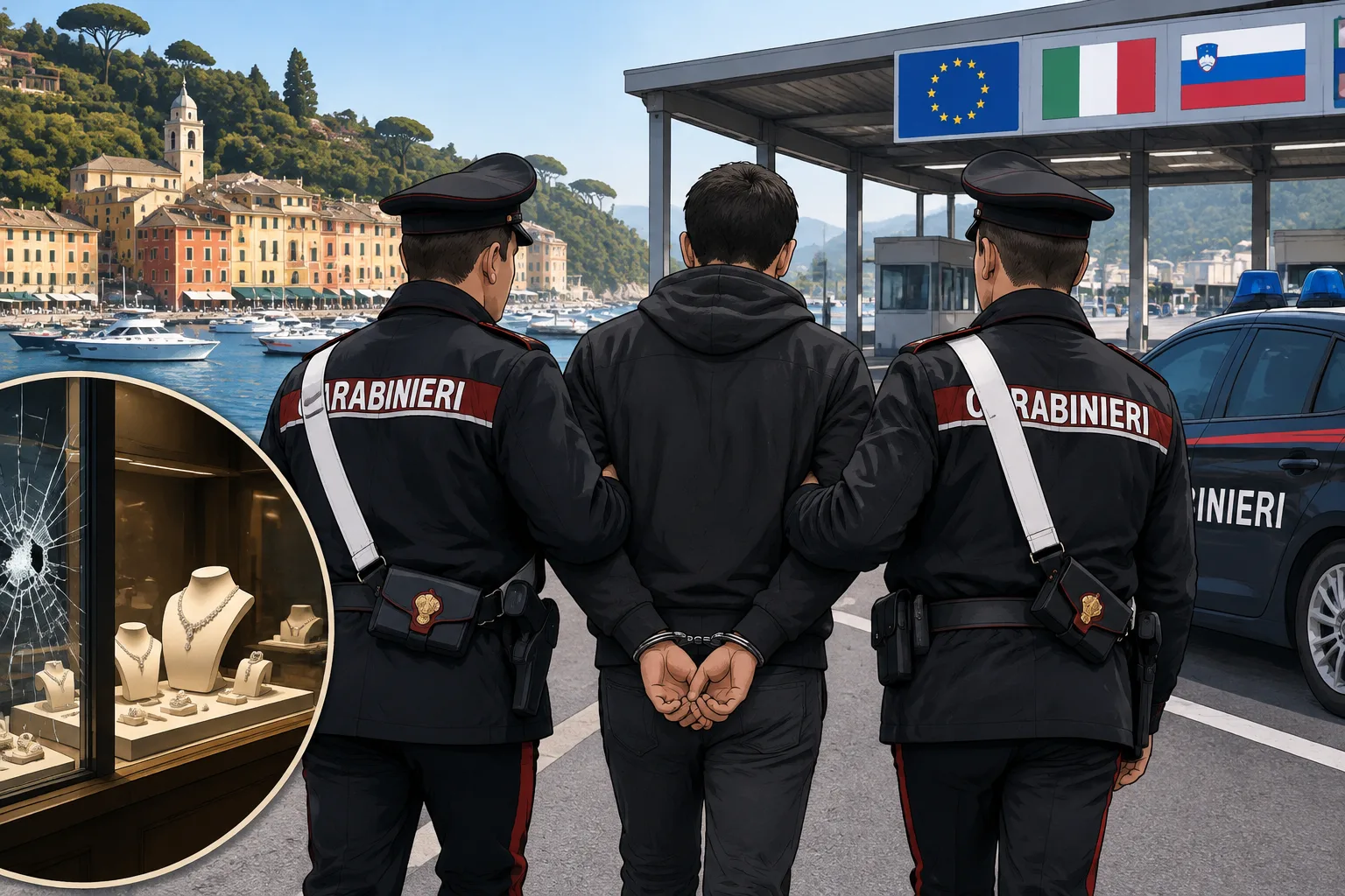 Rapina alla gioielleria di Portofino: arrestato al confine il secondo presunto autore