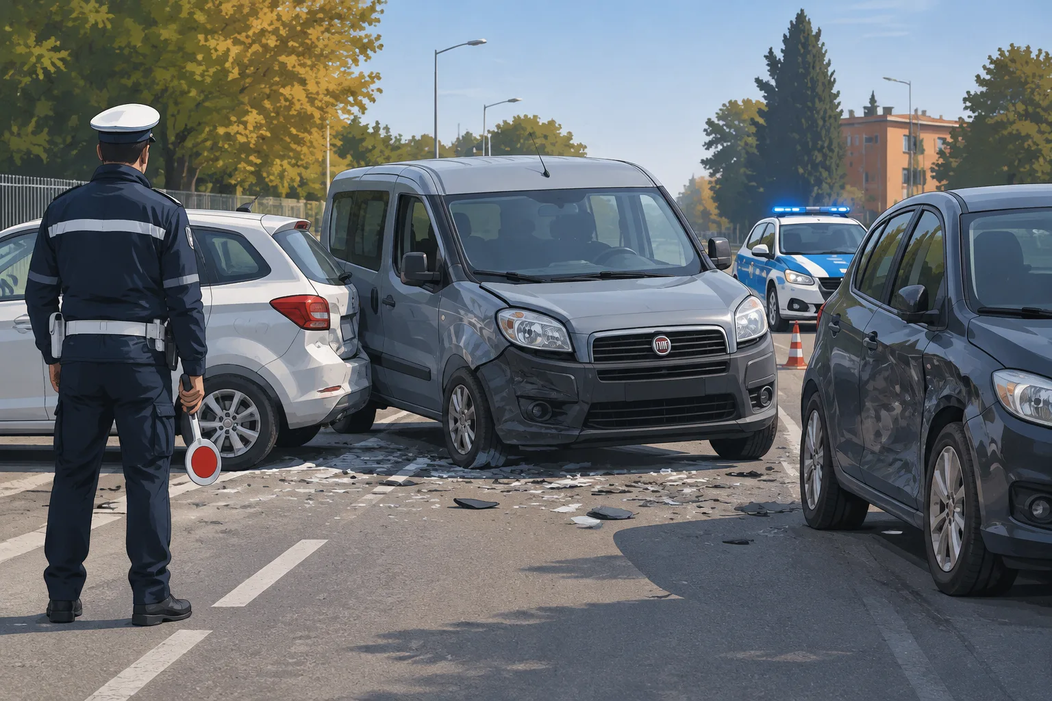 A Imola un'auto invade la corsia opposta: un ferito e patente ritirata