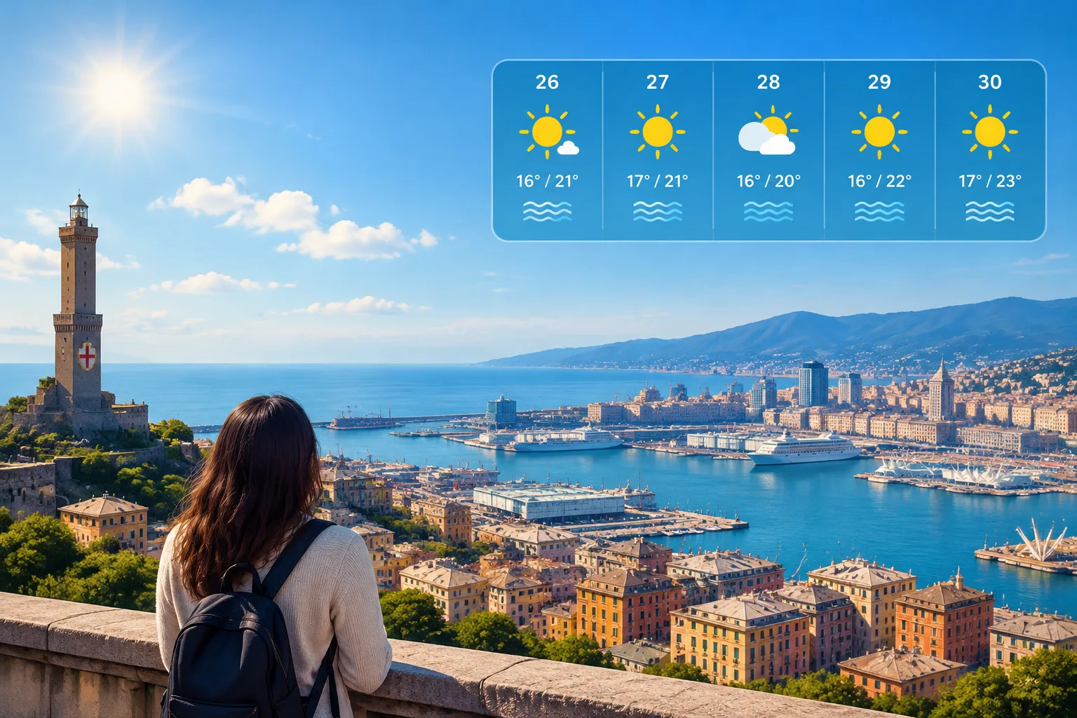 Anticiclone assicura cinque giorni di bel tempo a Genova: previsione 26-30 ottobre