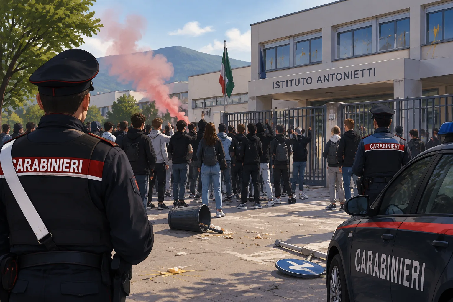 Iseo: protesta non autorizzata davanti all'Istituto Antonietti, oltre 40 studenti identificati