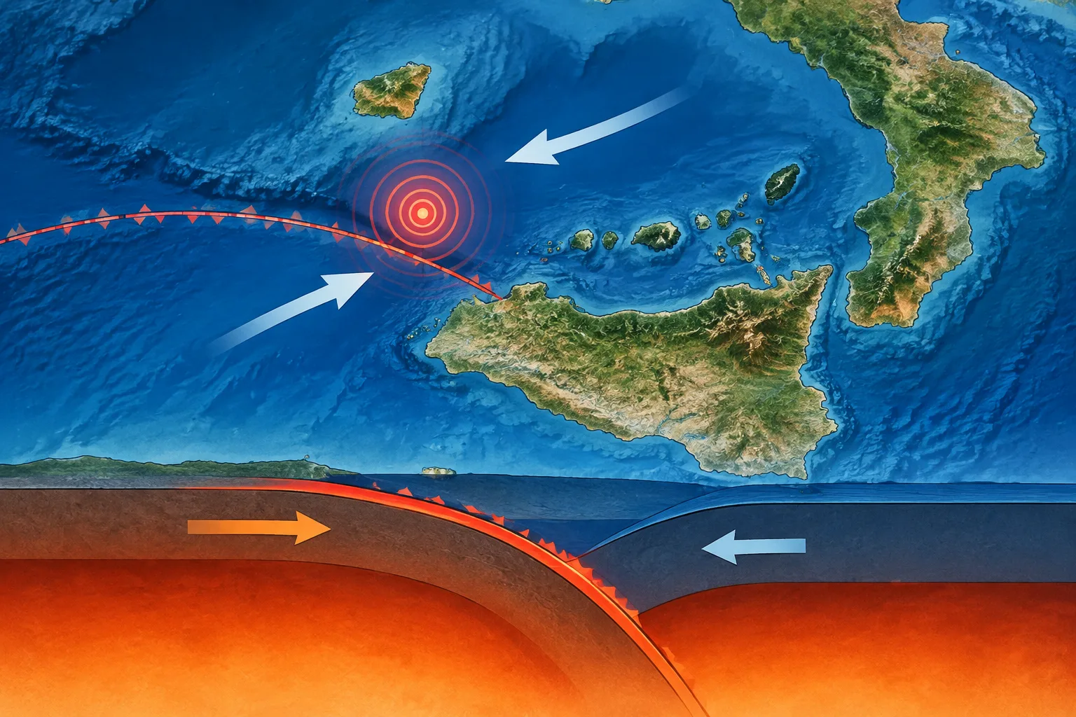 CNR: il sisma nel Tirreno indica un nuovo limite di placca tra Africa ed Eurasia tra Eolie e Ustica