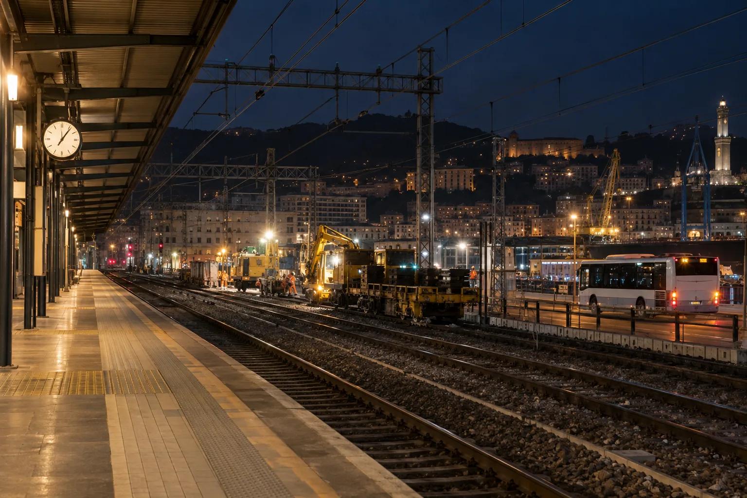 Lavori notturni nel nodo ferroviario di Genova: treni modificati e bus sostitutivi il 3-4 ottobre 2026