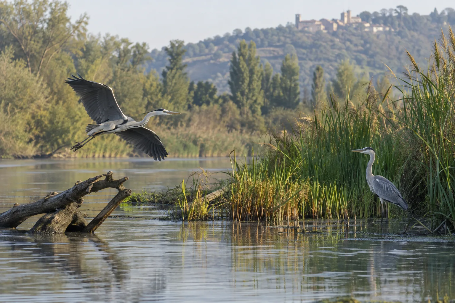 Due aironi cenerini trovati uccisi nella Riserva Naturale Nazzano Tevere-Farfa
