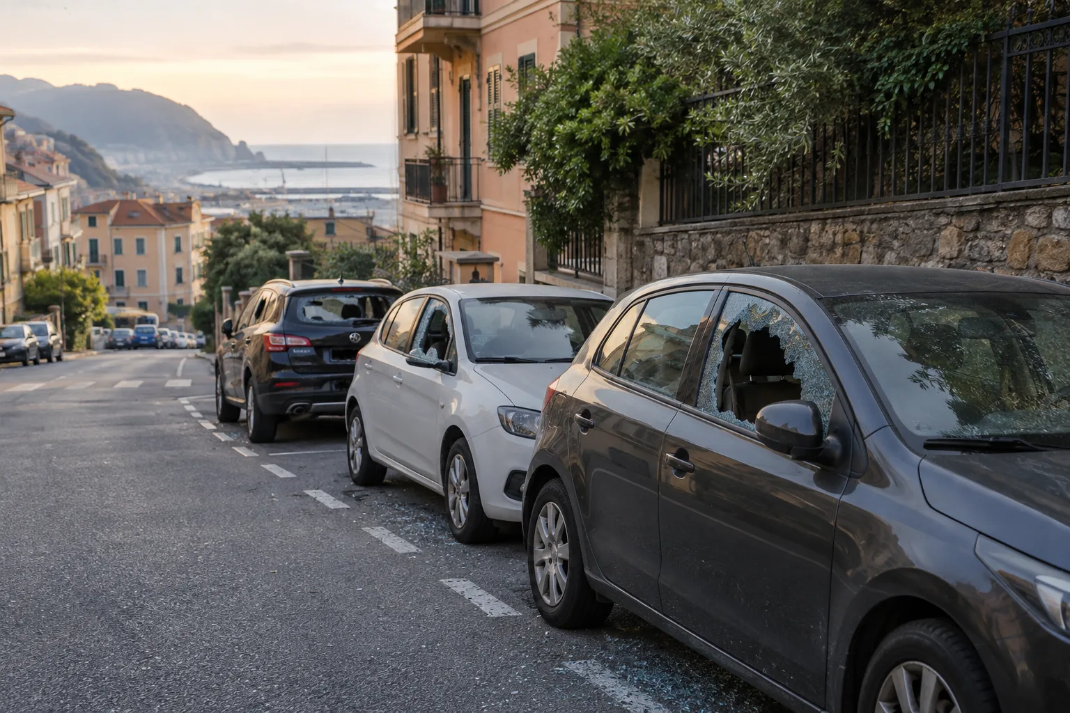 A Voltri un uomo sfonda i vetri di tre auto con una pietra: fermato dalla polizia
