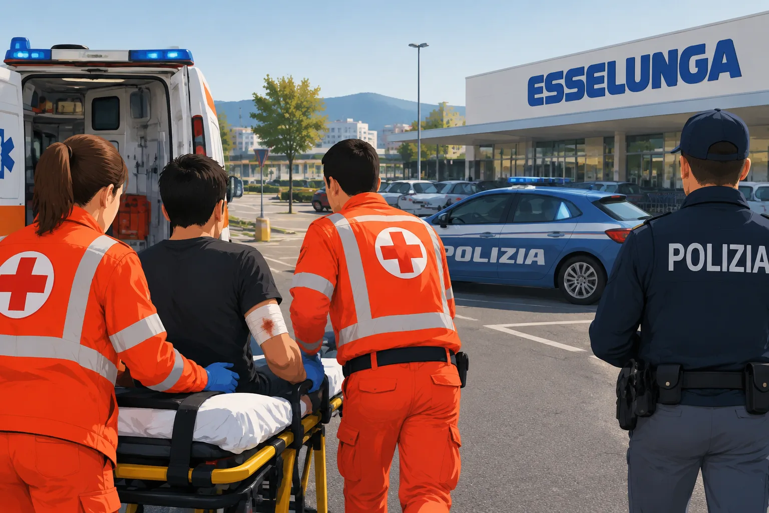 Aggredito vicino all'Esselunga di via Milano: 29enne soccorso e dimesso