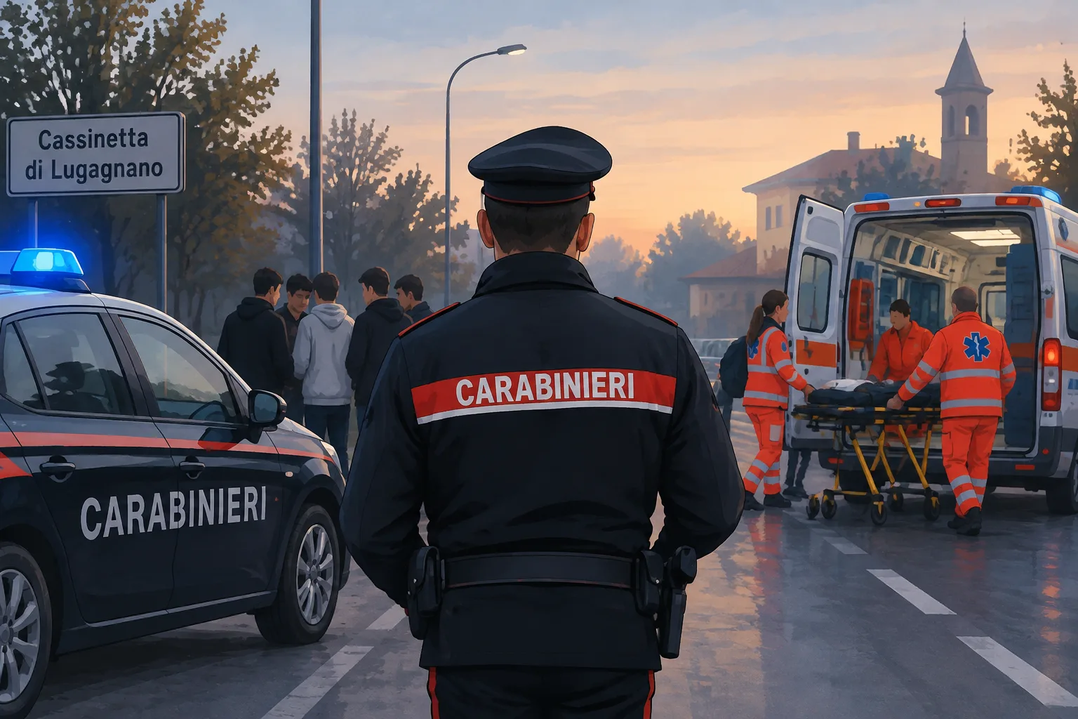 Rissa all'alba a Cassinetta di Lugagnano: cinque giovani ricoverati in codice verde