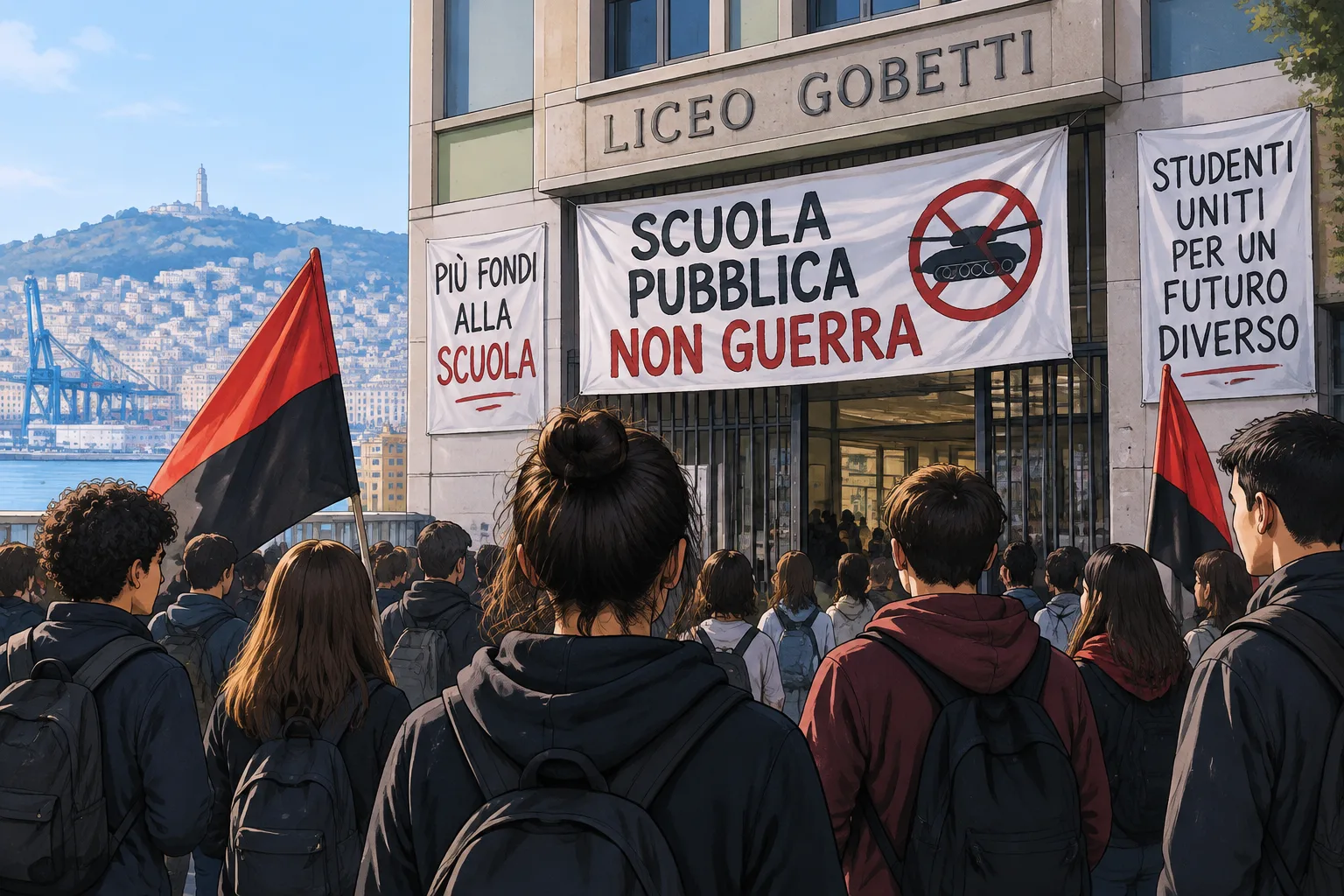 Genova, occupato il Liceo Gobetti: studenti in protesta contro il riarmo e per più fondi alla scuola