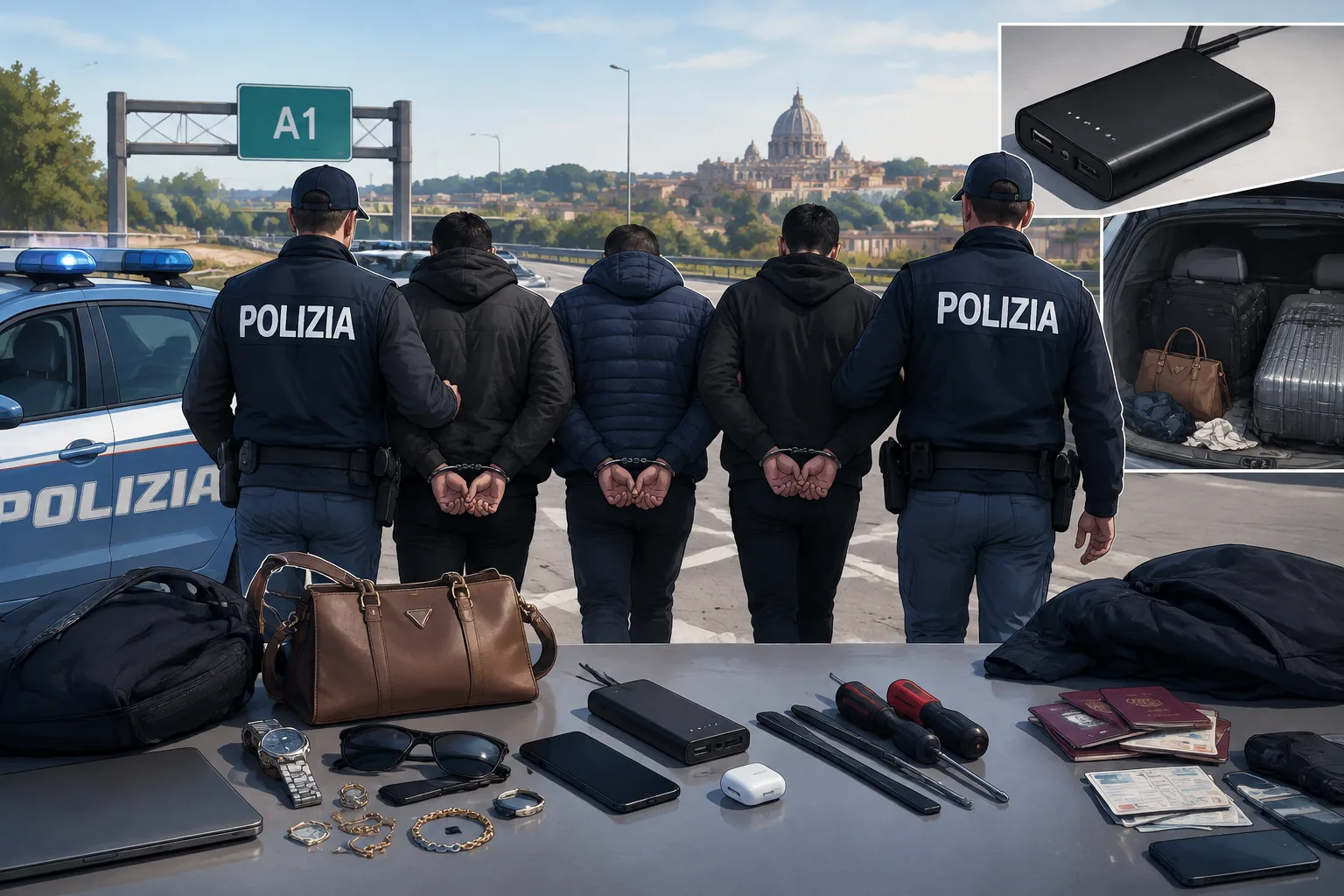 Sgominata a Roma la banda del “falso click”: tre arresti, base a Capannelle