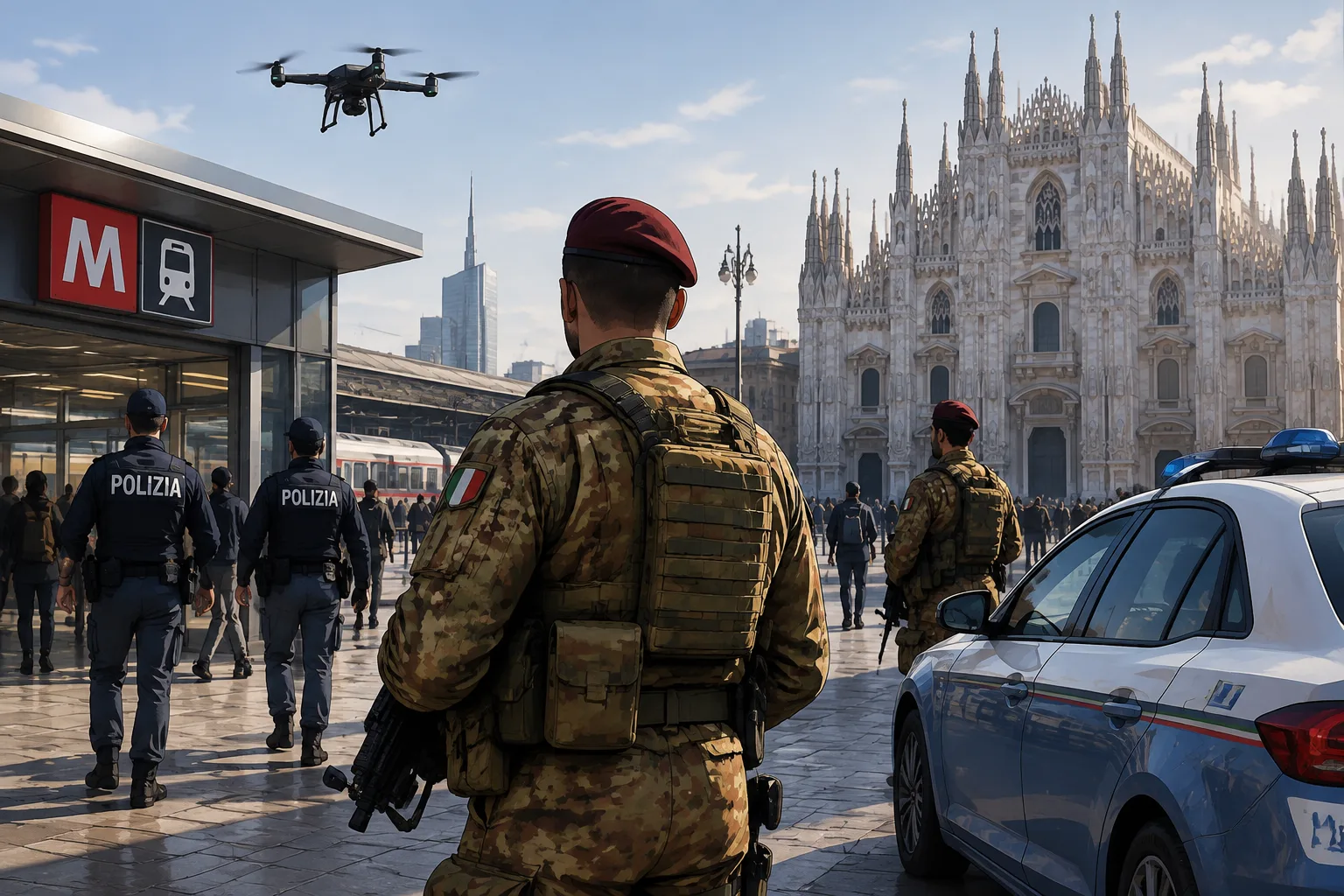 Milano, 500 paracadutisti della Folgore e droni: il piano sicurezza per il 24 ottobre