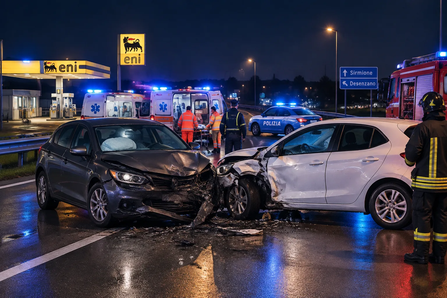 Scontro sulla Sp 11 a Desenzano: due feriti trasportati alla Poliambulanza