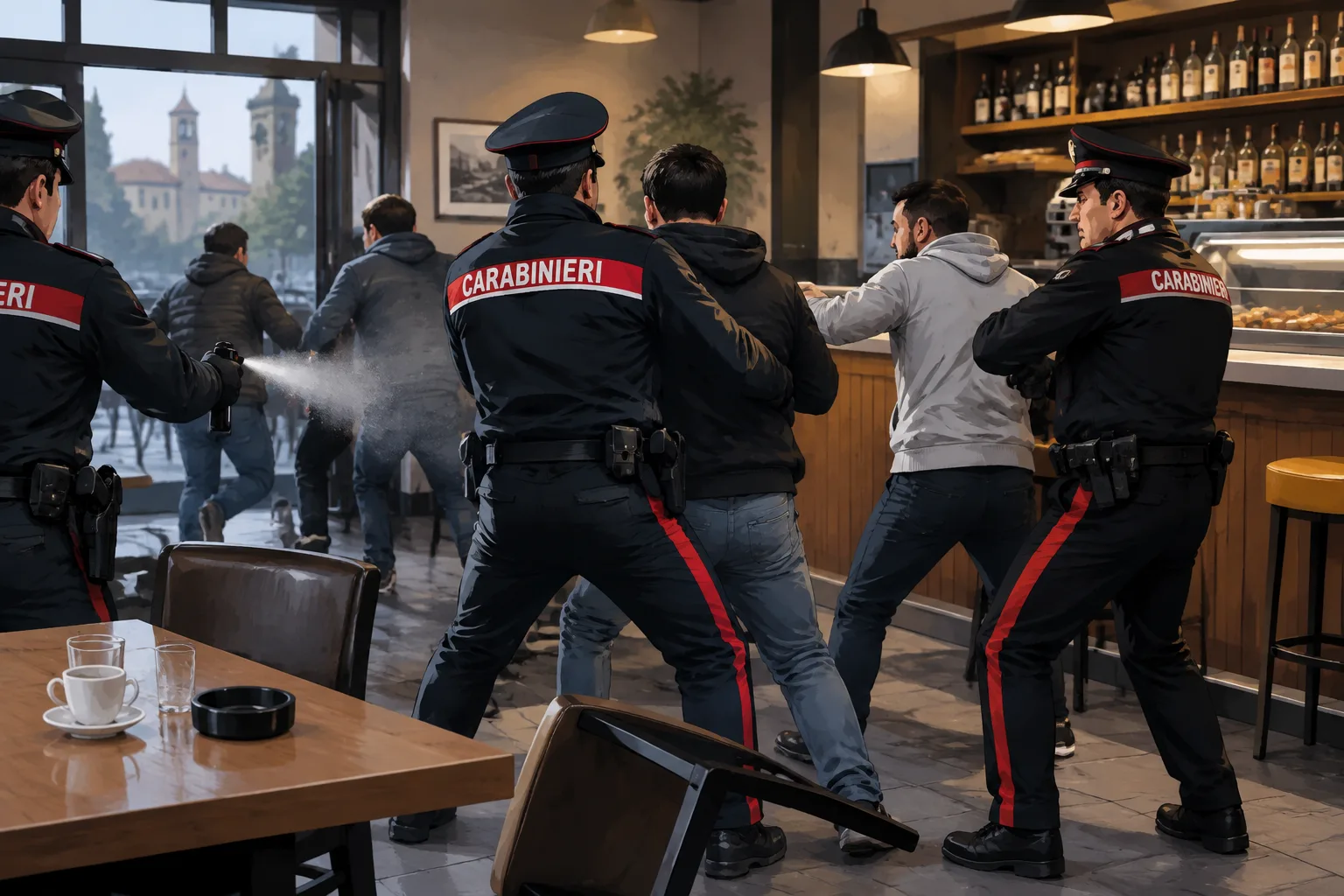 Rissa in un bar di Rovato: tre arresti dopo l'intervento dei carabinieri
