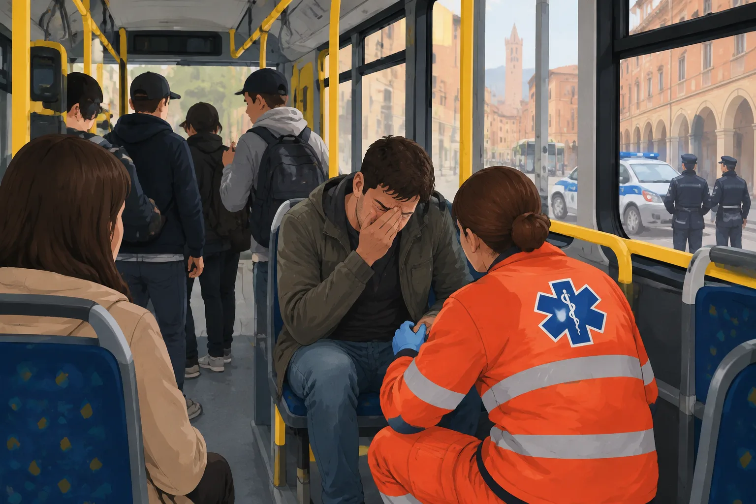 Spray al peperoncino su un bus Tper in via Marconi: uomo di circa 30 anni soccorso