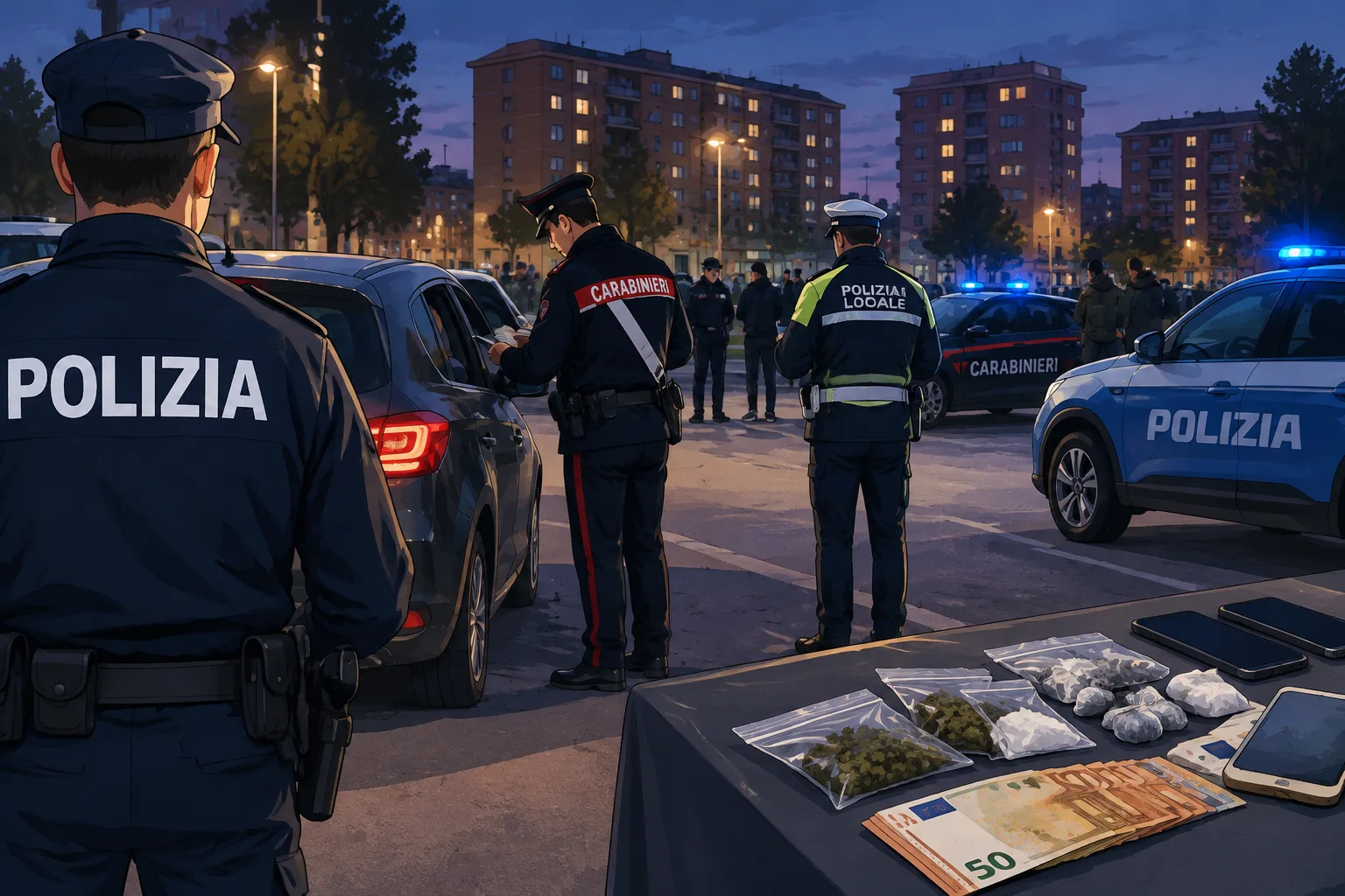 Maxi controllo a Rozzano: 297 persone identificate e verifiche in sei attività commerciali