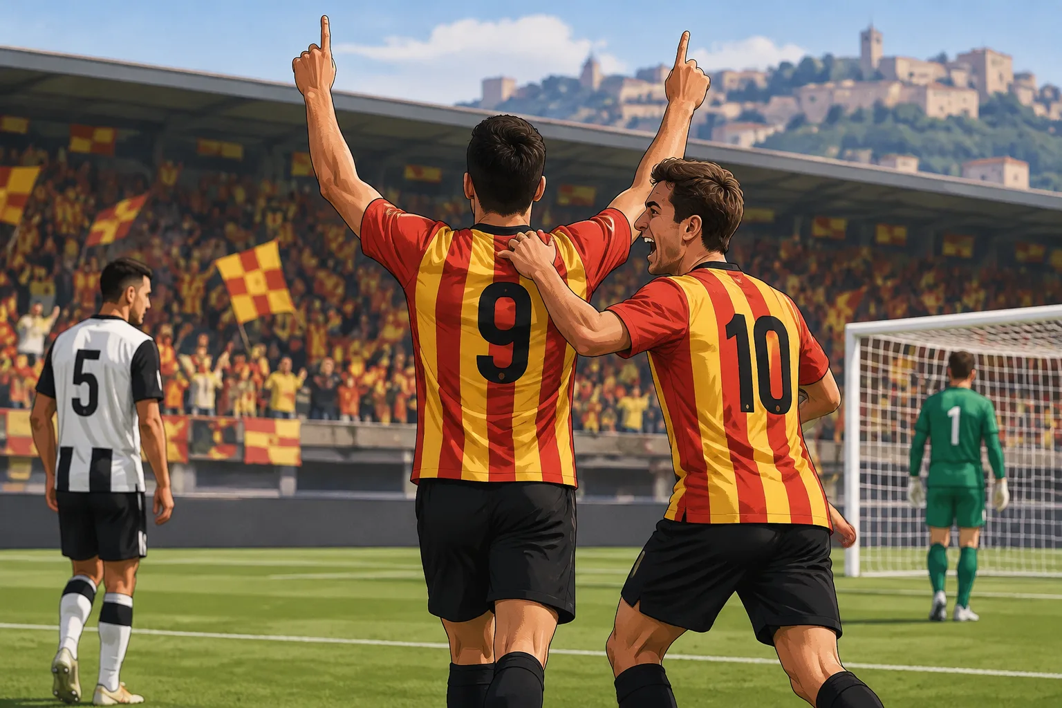 Benevento vince 2-0 col Cesena e raggiunge quota 10 punti in Serie B