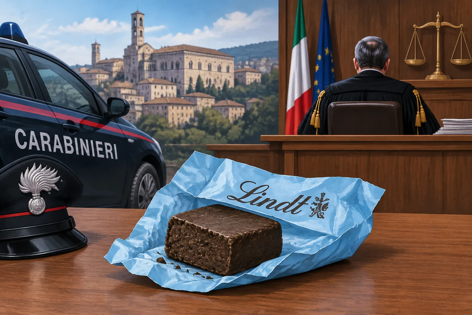 Assolto a Perugia l'uomo accusato per un panetto di hashish confezionato come tavoletta di cioccolato