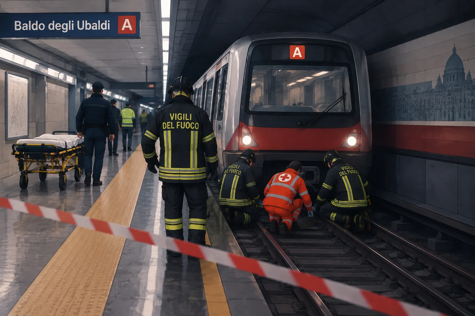 Muore il 28enne travolto da un convoglio della linea A a Baldo degli Ubaldi