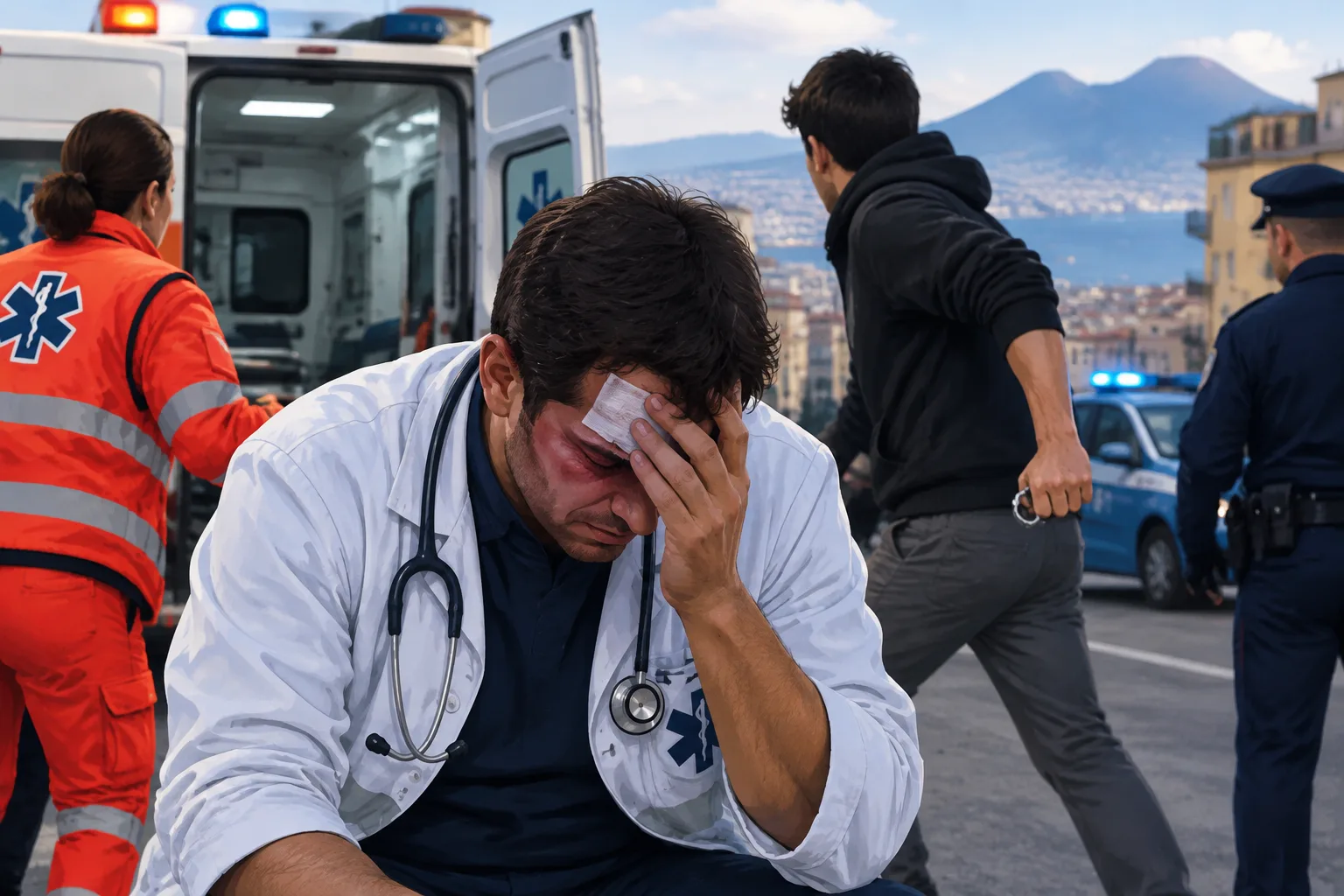 Medico del 118 aggredito a Mugnano: prognosi di 30 giorni dopo il colpo con un tirapugni