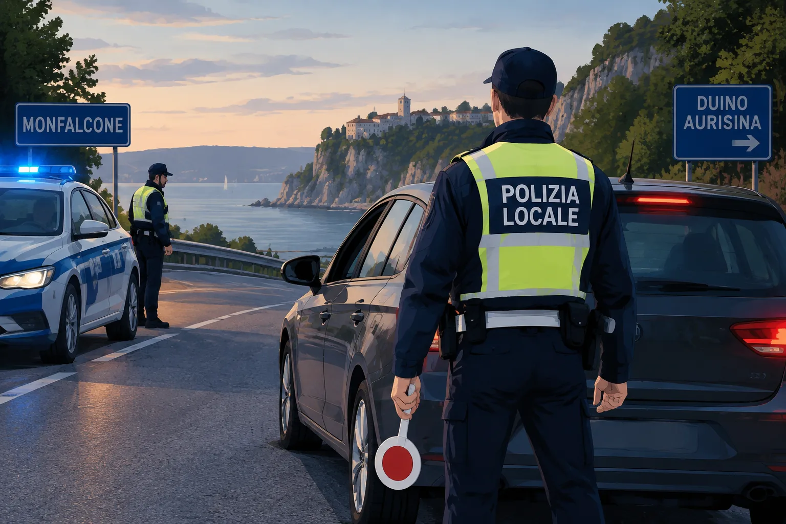 Fugge da Monfalcone a Duino Aurisina: automobilista fermato, sanzioni per 6.300 euro