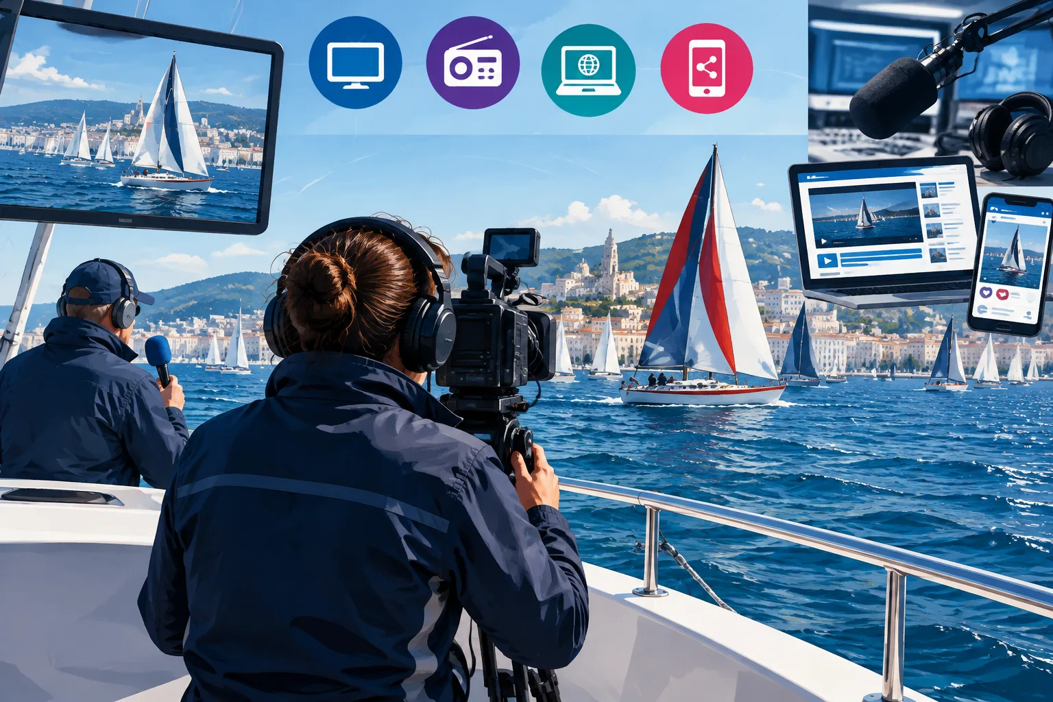 Rai racconta la Barcolana '58: dirette TV, radio, web e presenza in mare